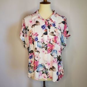 Show me your mumu floral blouse xl